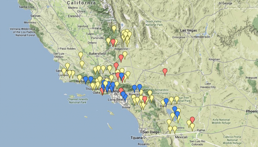 Caltech Earthquake Map Gadgets 2018